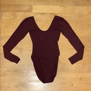 Maroon Scoop neck/back American Apparel Bodysuit